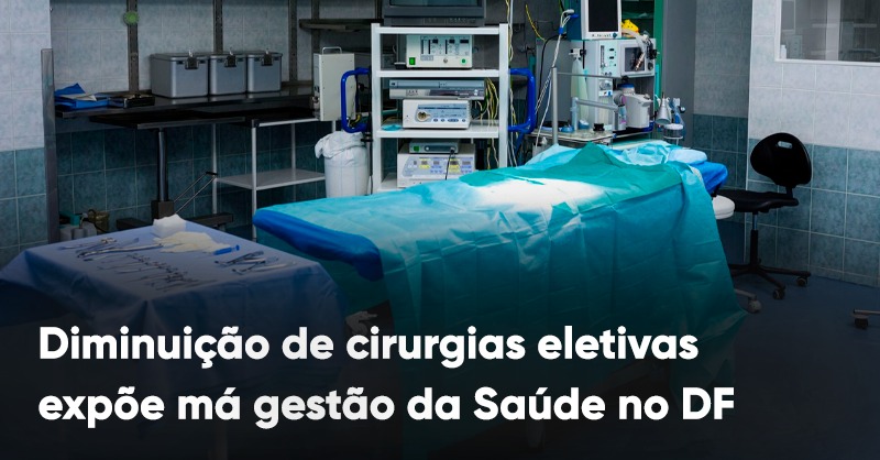 Diminuição de cirurgias eletivas expõe má gestão da Saúde no DF